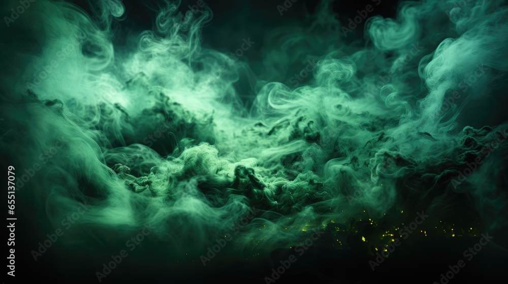Pine green Smoke , Macro shot , Color Gradient, Background HD