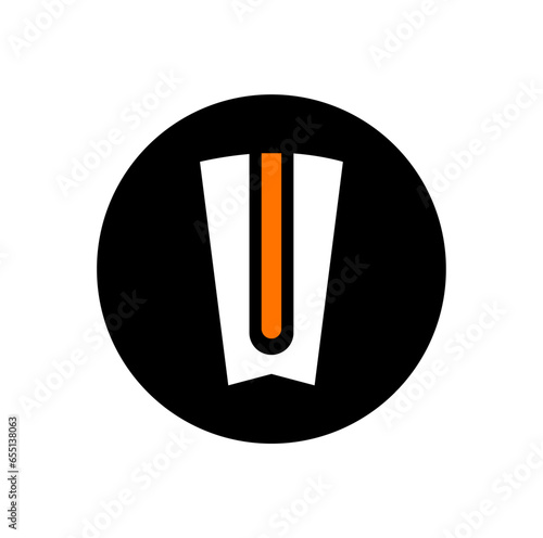 lord Vishnu tilak with white and orange color icon.
