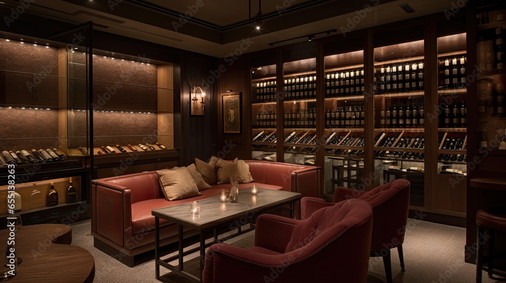 Sophisticated Wine Bar with Cozy Seating Nooks