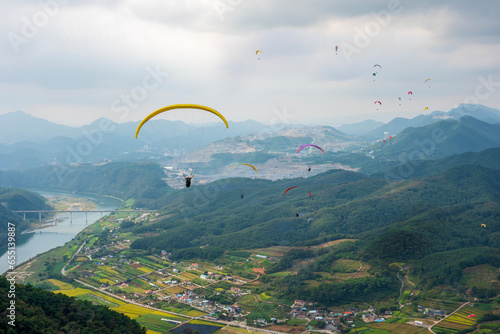 Paragliding in Danyang, South Korea