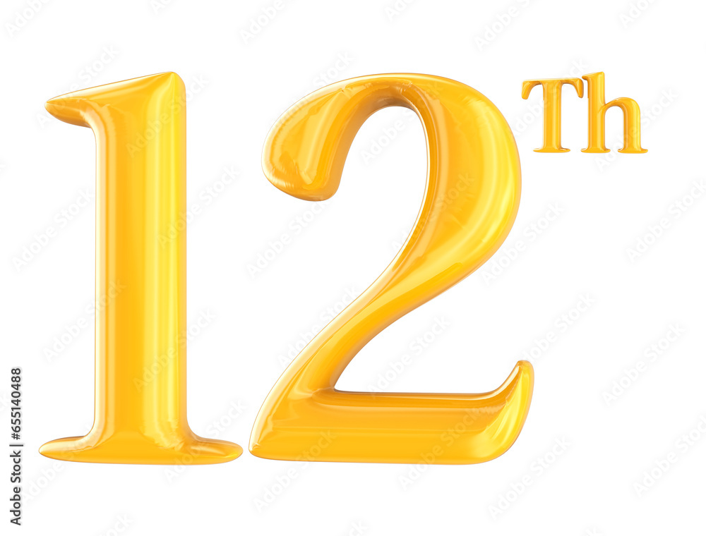 Anniversary Number Gold 3D Render Anniversary Number Gold 3D Render