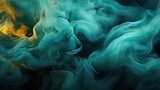 Teal Smoke, Macro shot , Color Gradient, Background HD