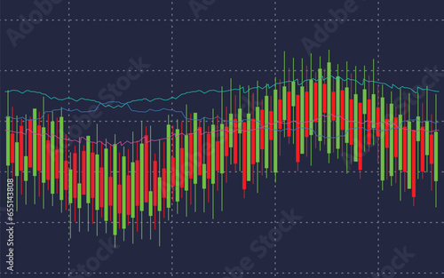 stock market graph, Economic stock trading graphic design experiences ups and downs in price	