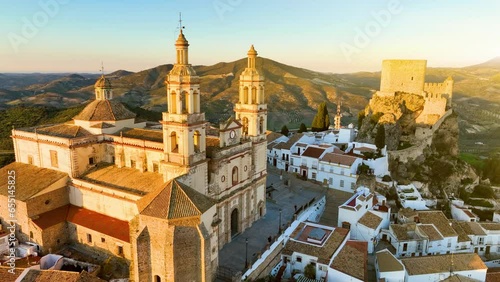 owering On White Village In Olvera, Province of Cadiz, Spain photo