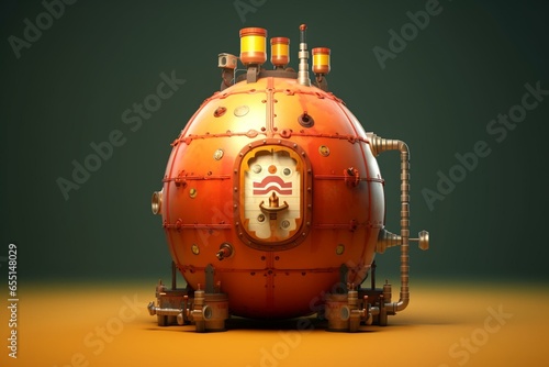 3d illustration of compressed natural gas tank. Generative AI