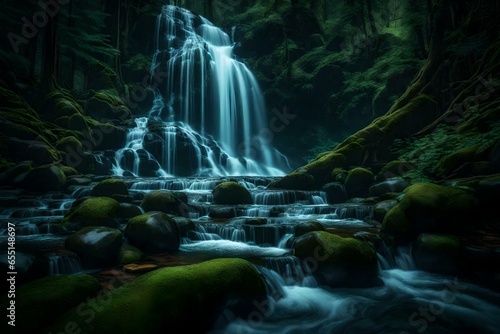 the waterfall in the forest