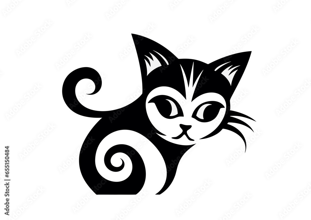 A cat icon logo A cat icon logo