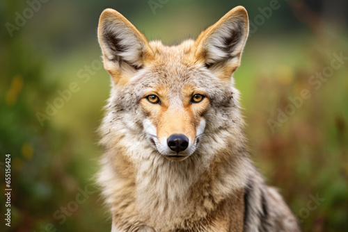 Coyote in the wild close up