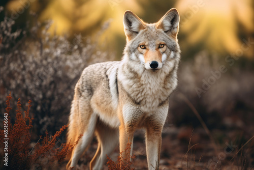 Coyote in the wild close up © Veniamin Kraskov