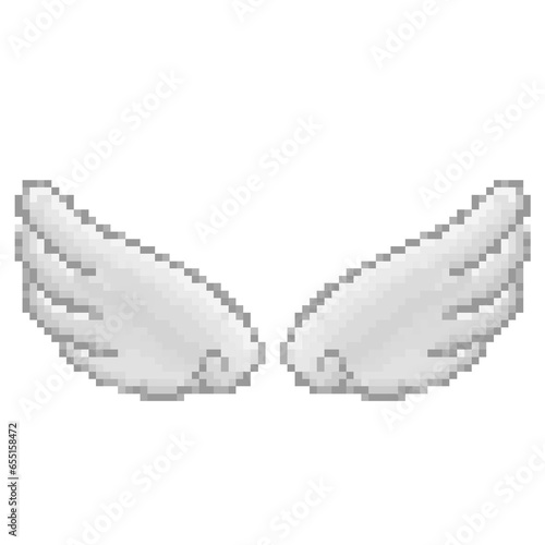 angel wings pixel art