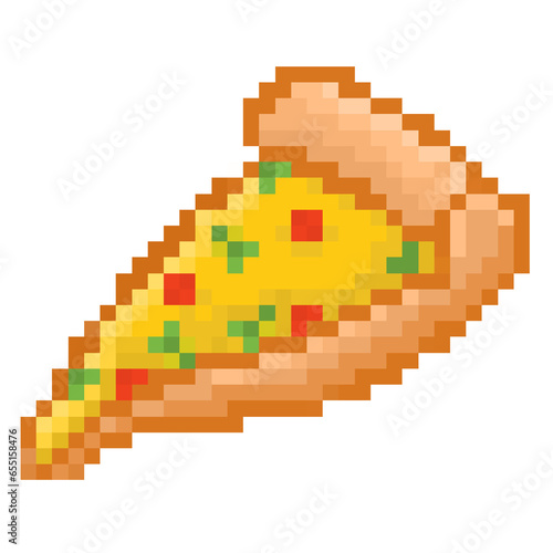fast food pizza icon pixel art