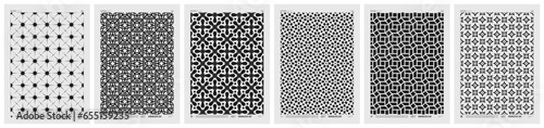 Fotografie Abstract vector Minimalistic Posters with geometric pattern, Black and White rhy