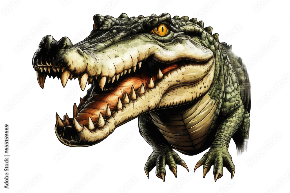 Obraz premium crocodile isolated on white background