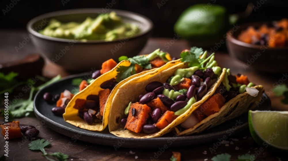 Delicious Gourmet Dinner: A Fresh & Healthy Vegetable Salad Plate with Chicken in Savory Sauce!, generative AI