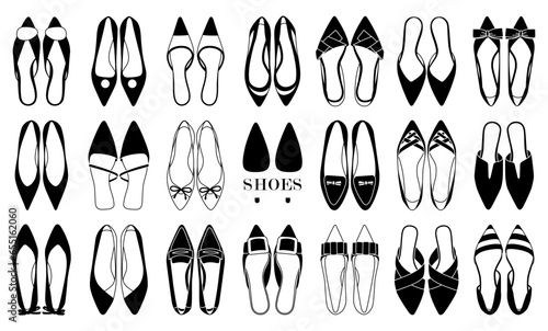 1420_Fashionable womens shoes isolated on white background