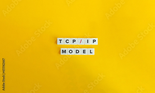 TCP/IP Network Model Concept Image.