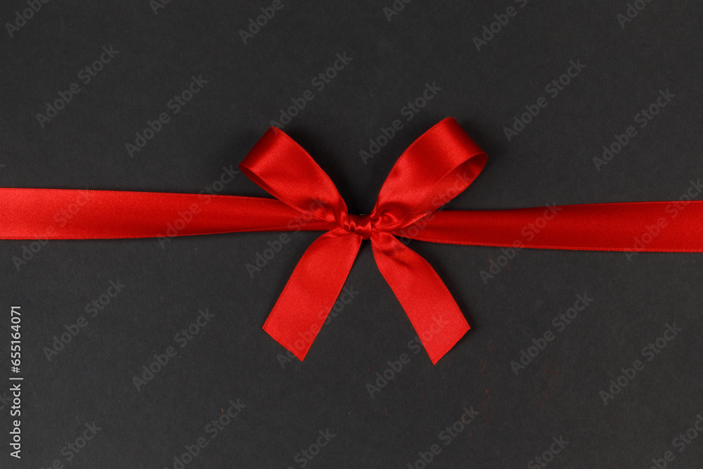 Shiny red satin ribbon bow Shiny red satin ribbon bow