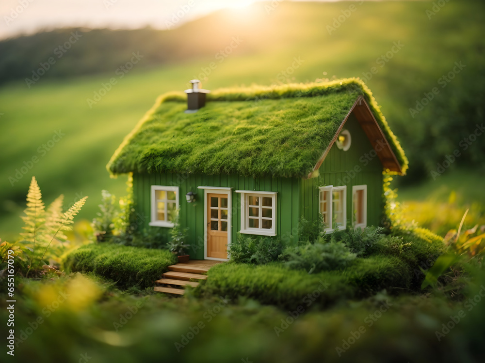 miniature green eco house