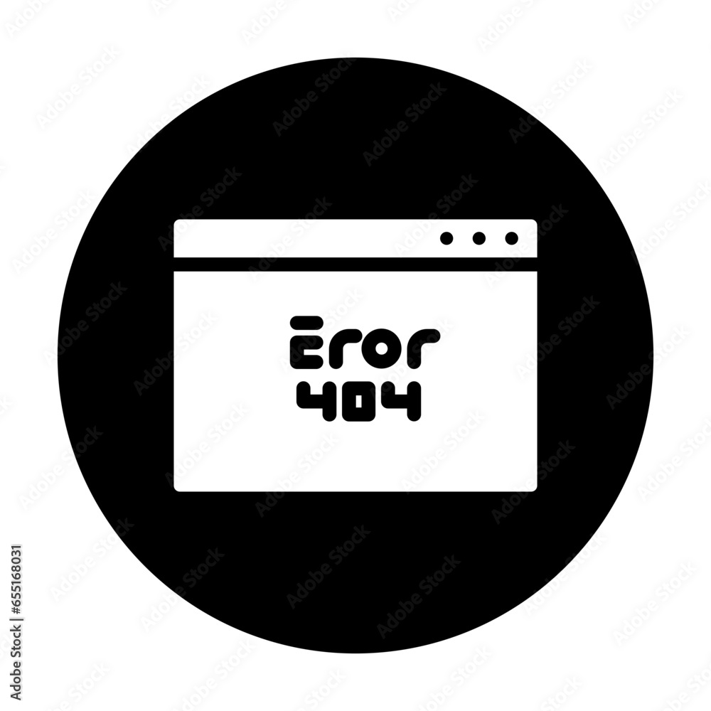 eror 404 icon solid circle style, best for presentation template and web, etc. eror 404 icon solid circle style, best for presentation template and web, etc.