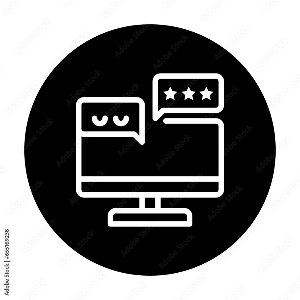 Rating icon line circle style, best for presentation template and web, etc.