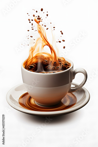 cup of coffee with steam