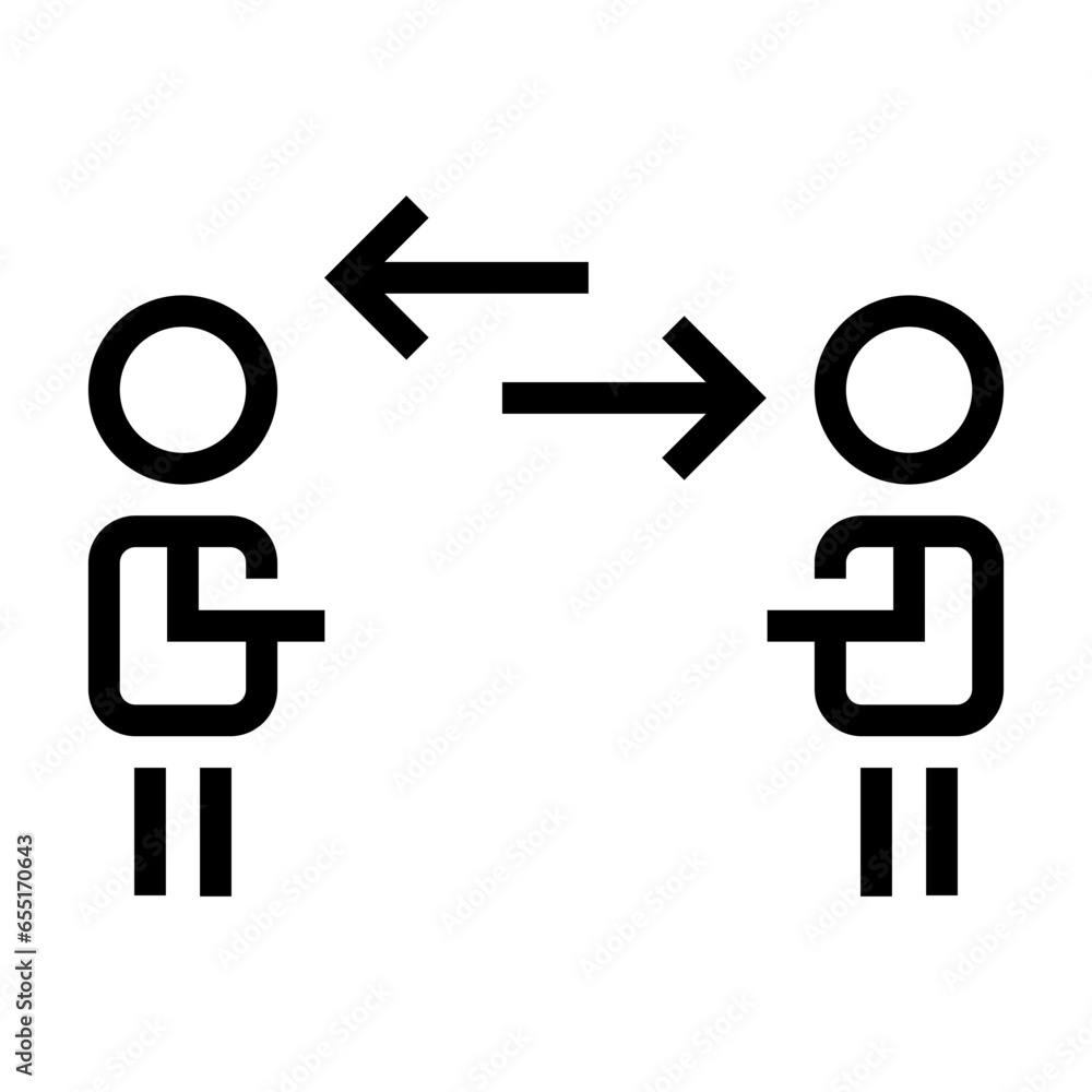 transfer file people icon line style transfer file people icon line style