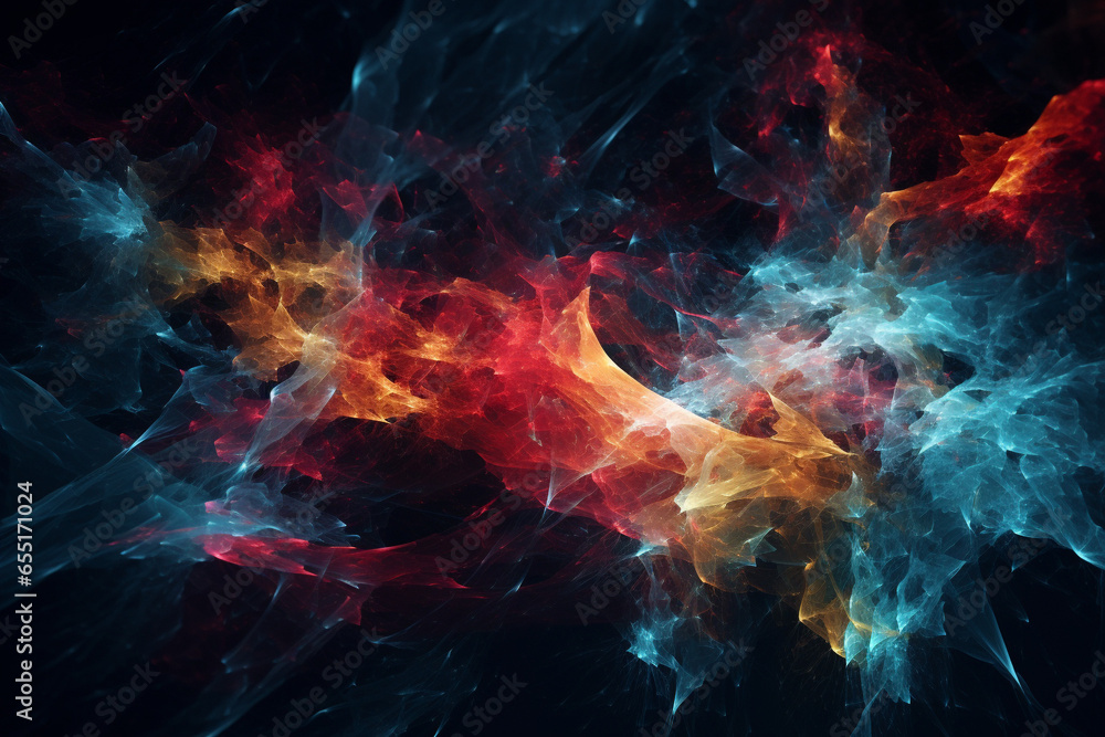 Fototapeta premium Red and blue abstract background generative AI