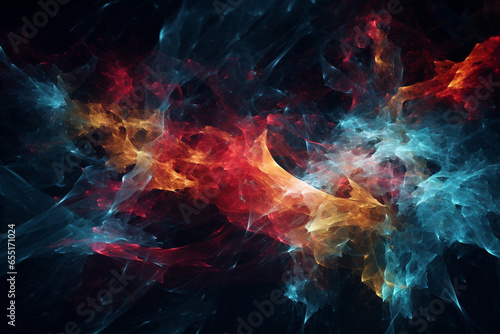 Red and blue abstract background generative AI