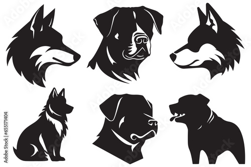 Dog Silhouettes Bundle - 6 Designs