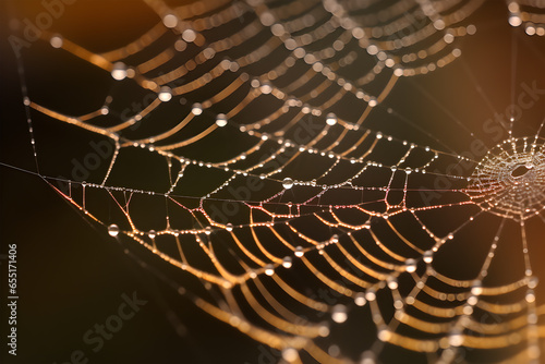 A Spiders web in nature. © Nadezda Ledyaeva