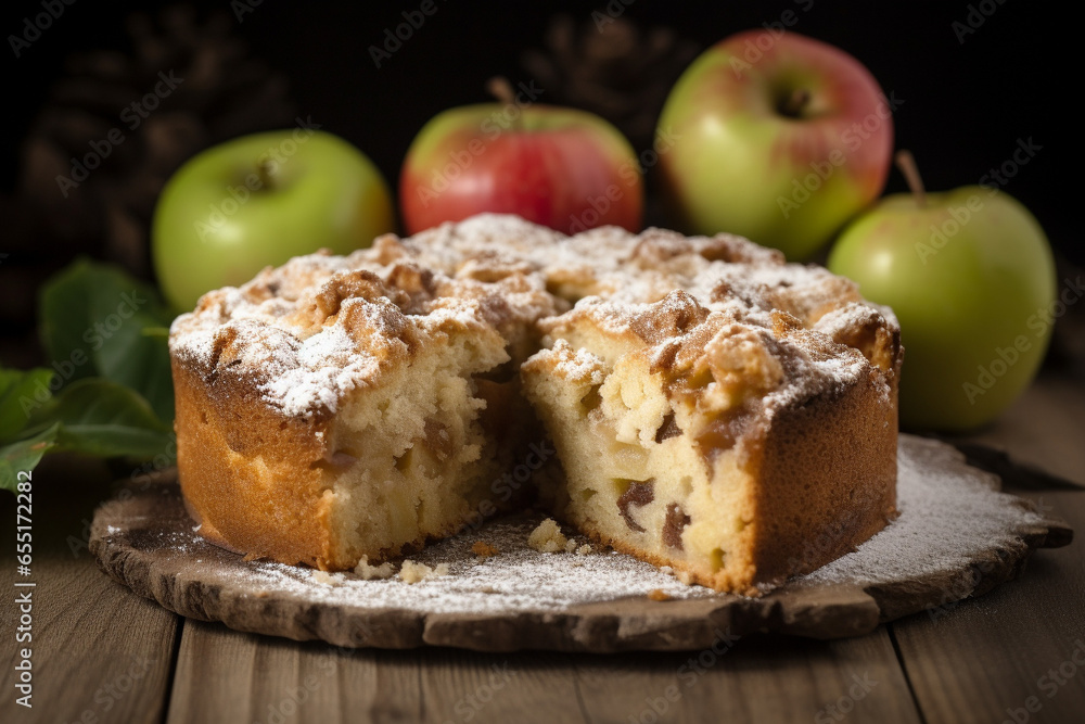 Delicious apple cake generative AI Delicious apple cake generative AI