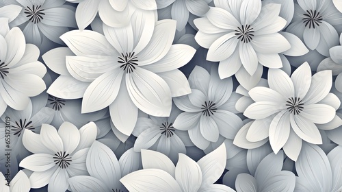Background of illustrated white Flowers. Creative Wallpaper 