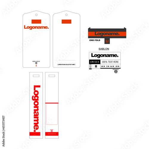 design template clothing hang tag