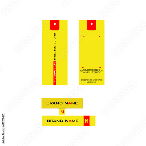 design template clothing hang tag