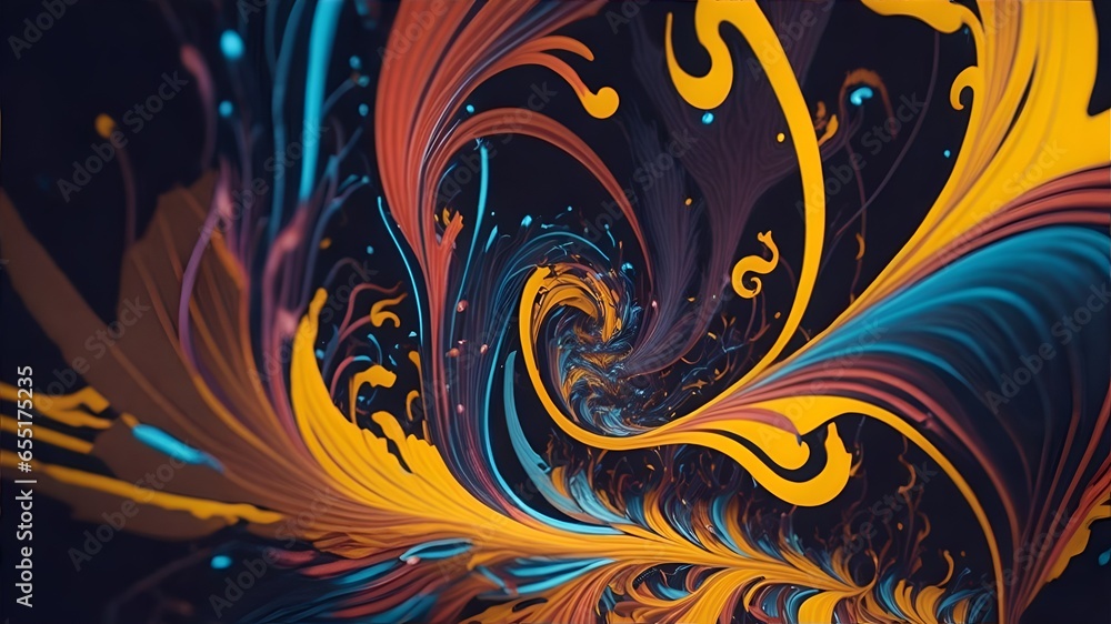  an abstract image of  vibrant, swirling lights and colors to evoke a sense of joy and celebration.