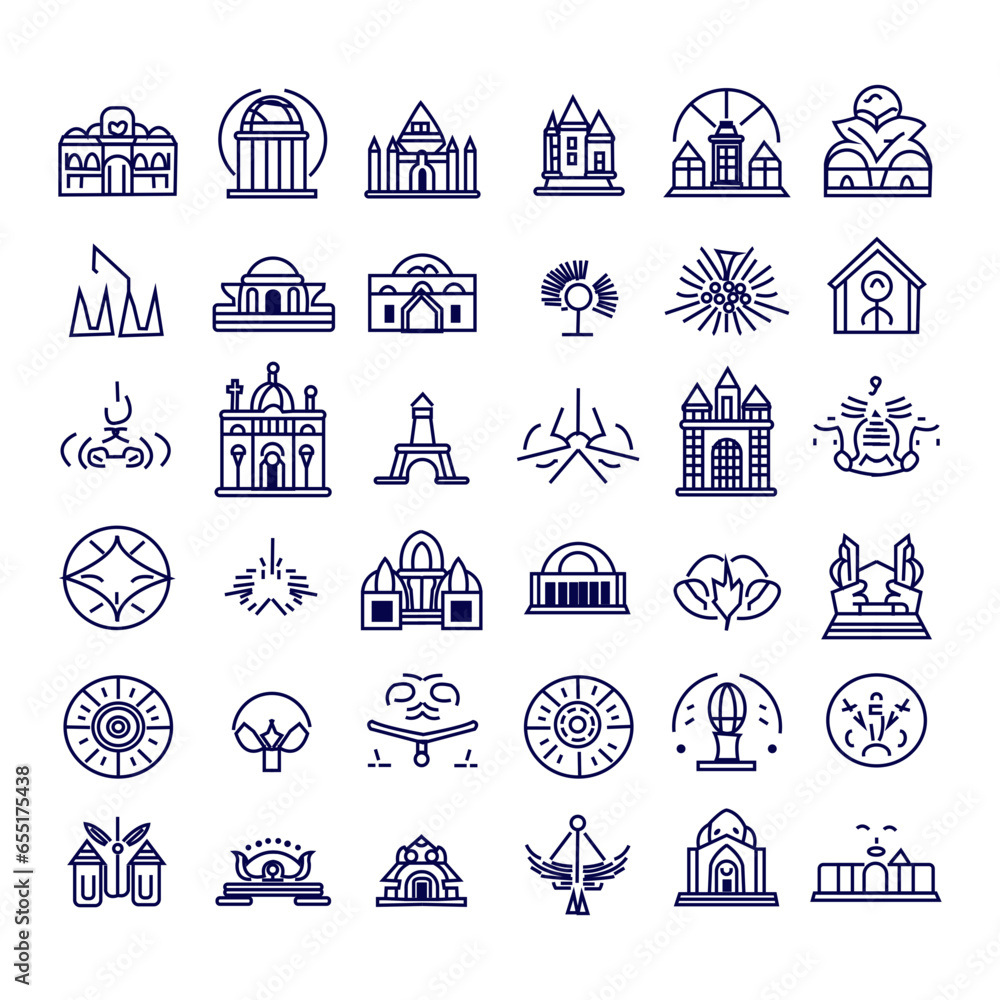 Creative Outline icon collection handmade Vector illustration. Outline symbol collection. Editable vector stroke. 256x256 Pixel Perfect scalable to 128px, 64px...