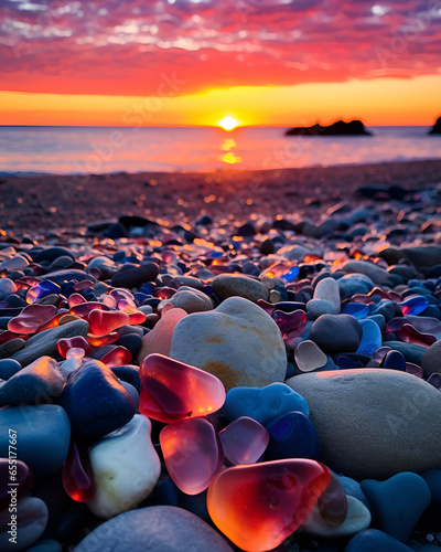 sunset at the beach,sunset,water,rocks,nature,stones,landscape,sun,Ai generated 