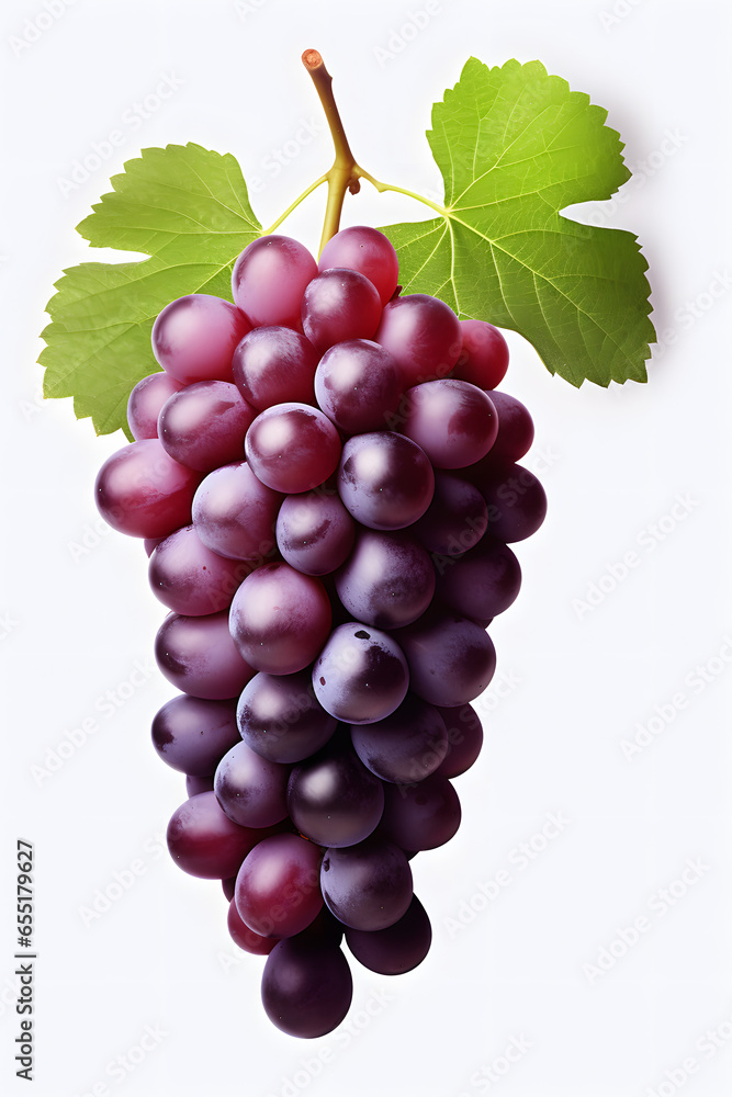 Fototapeta premium bunch of red grapes isolated