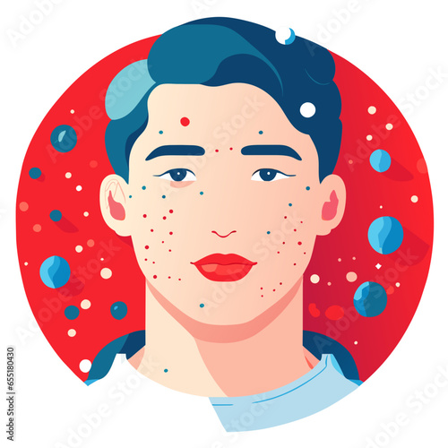 man with acne