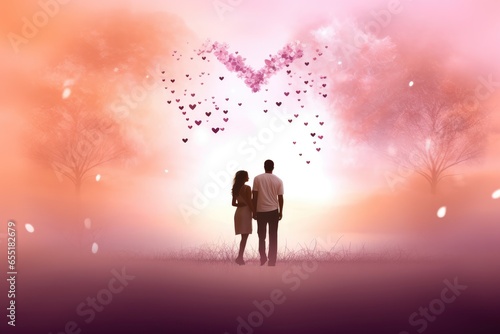 Couple in love, beautiful desktop background