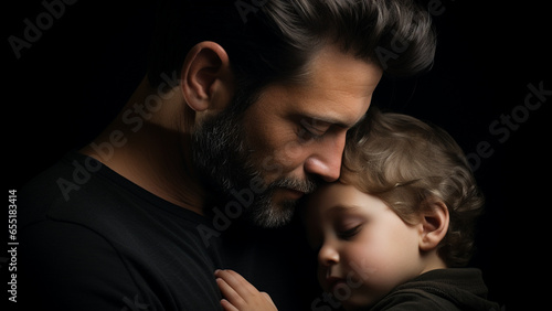 A precious time between father and son where you can feel the love of a father.