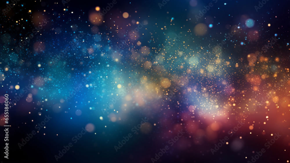 An abstract painting of fireworks exploding in a milky way-like shape. An abstract painting of fireworks exploding in a milky way-like shape.