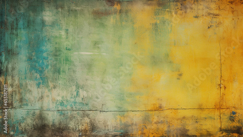 A green  yellow and blue grunge texture  background image
