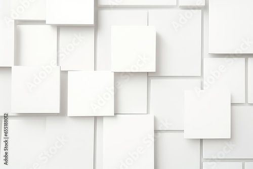 Wallpaper Mural Abstract White Geometric Background With Square Blank Cards Mockup . Сoncept Geometric Background, White Background, Square Cards, Blank Cards, Mockup Torontodigital.ca