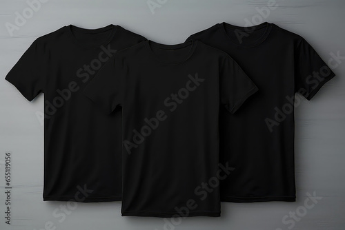 Black Tees With Space For Customization Mockup . Сoncept Customizable Black Tees, Space For Designs, Mockup Design, Personalized T-Shirts