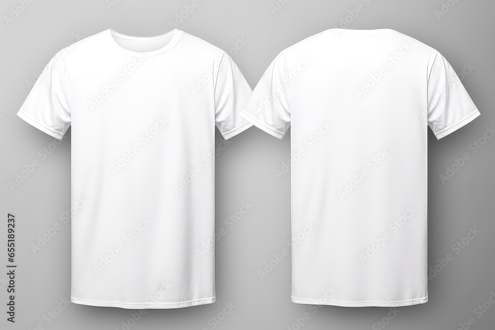 Blank White Tshirt Front And Back View Mockup . Сoncept Apparel Design, Fashion Template, Clothing Mockup, Product Presentation Blank White Tshirt Front And Back View Mockup . Сoncept Apparel Design, Fashion Template, Clothing Mockup, Product Presentation