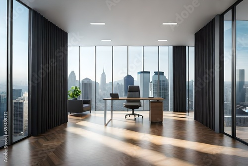 interior of a modern office generative Ai