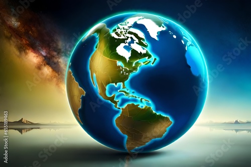 earth globe Generative Ai
