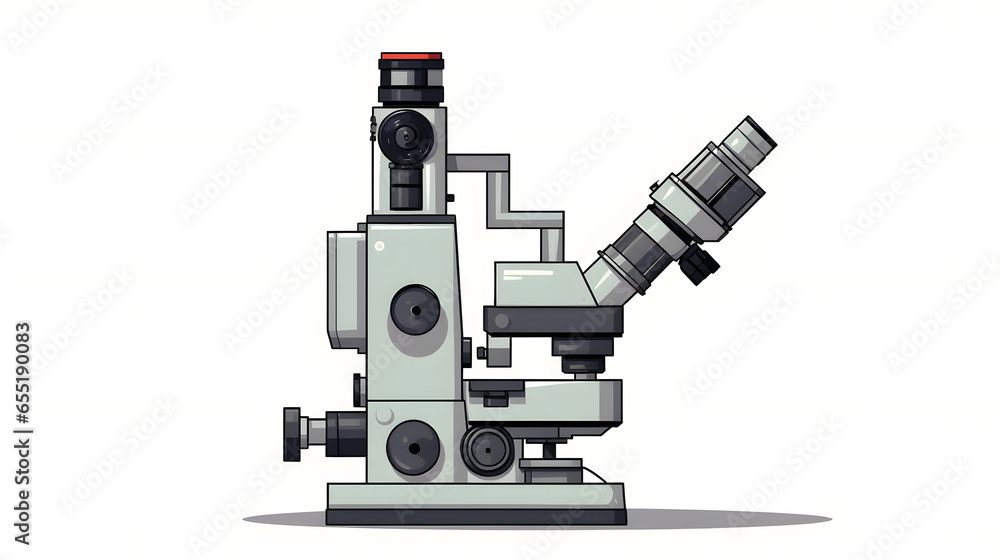 microscope isolated on white