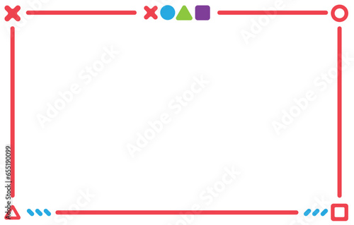  Colorful Simple Geometric Wide Frame Textbox